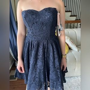 Navy blue mini dress